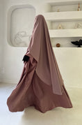 Charger l'image dans la visionneuse de la galerie, Khimar arrondi Maleeka Court (Soie de médine)
