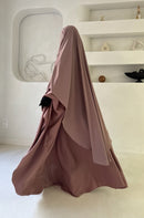 Khimar arrondi Maleeka Long (Soie de médine)