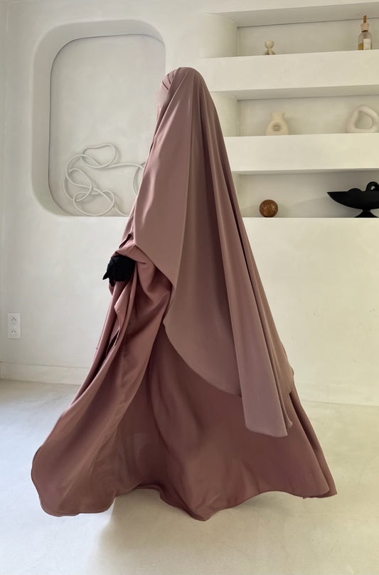 Khimar arrondi Maleeka T2 Long (Soie de médine)