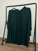 Khimar arrondi Maleeka Long (Soie de médine)