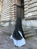 Khimar Tarha 3 voiles arrondi Mousseline