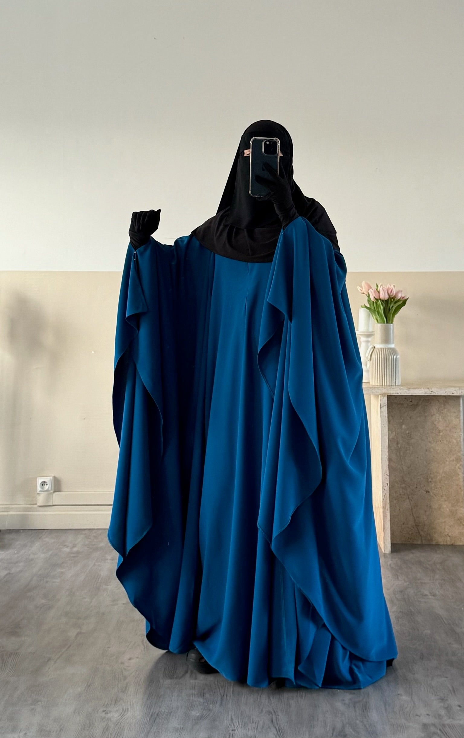 Set Maleeka kimono + sous abaya Soie de médine