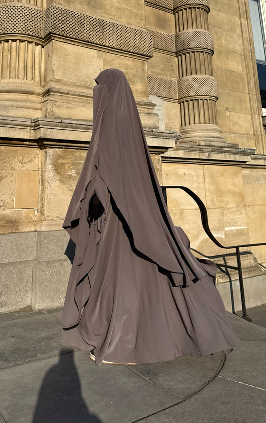 Khimar arrondi Maleeka T2 Long (Soie de médine)