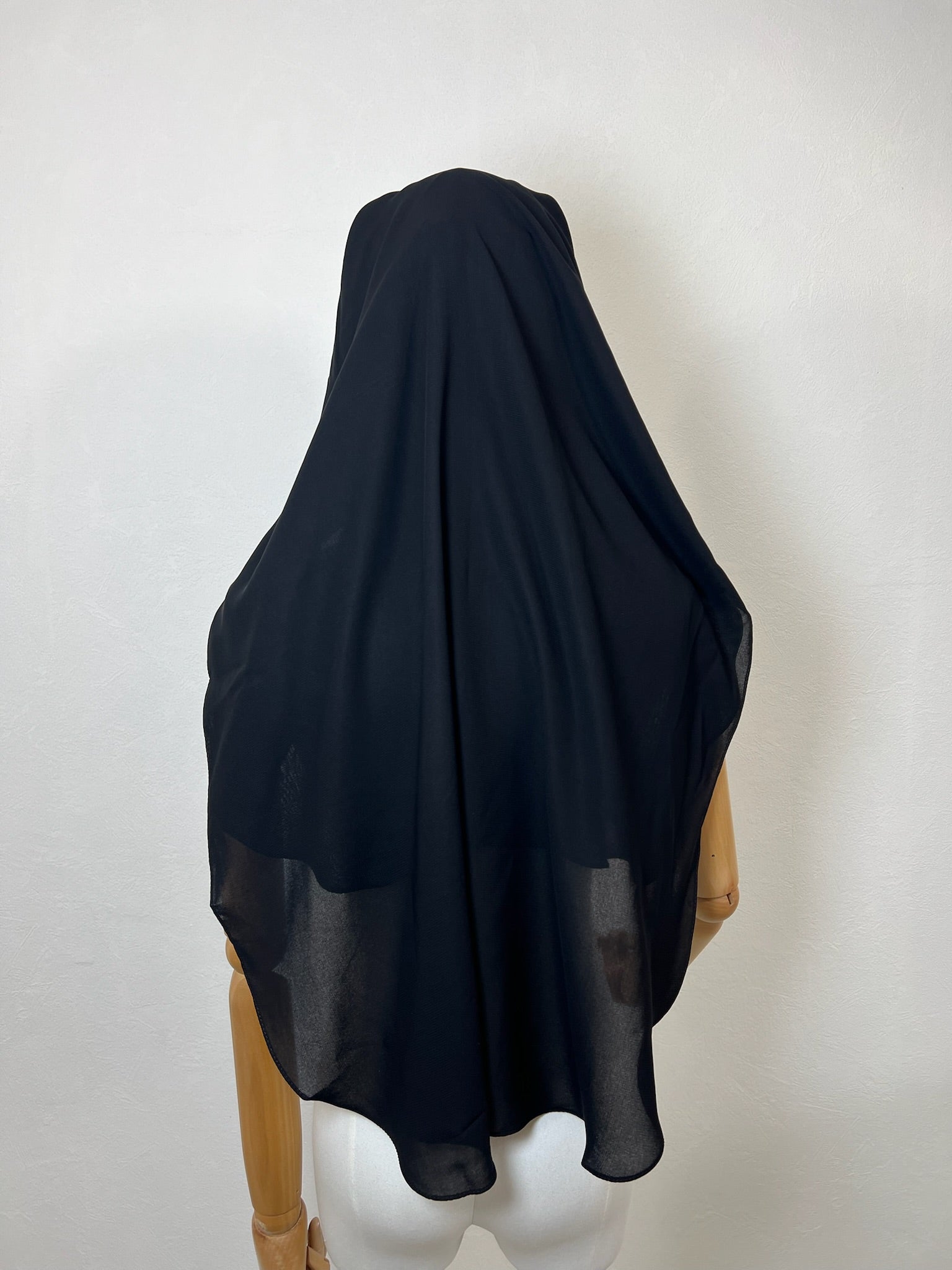 Niqab/sitar Zahra 90cm casquette sans fil  Lycra Noir