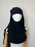 Charger l'image dans la visionneuse de la galerie, Niqab/Sitar Haya Pull down 3 voiles 90cm Noir
