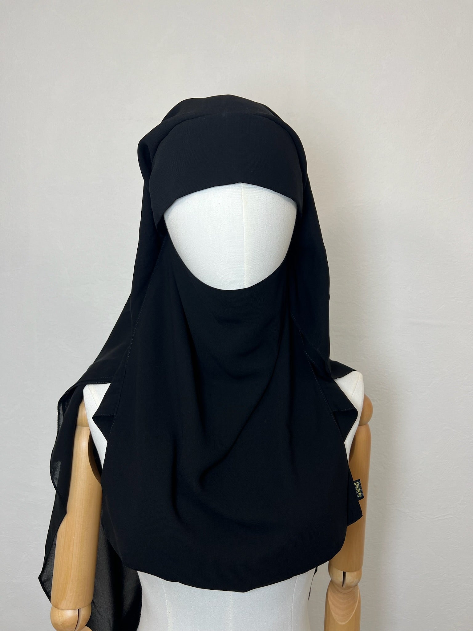 Niqab/Sitar Haya Pull down 3 voiles 90cm Noir