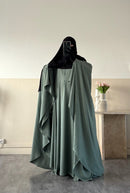 Set Maleeka kimono + sous abaya Soie de médine