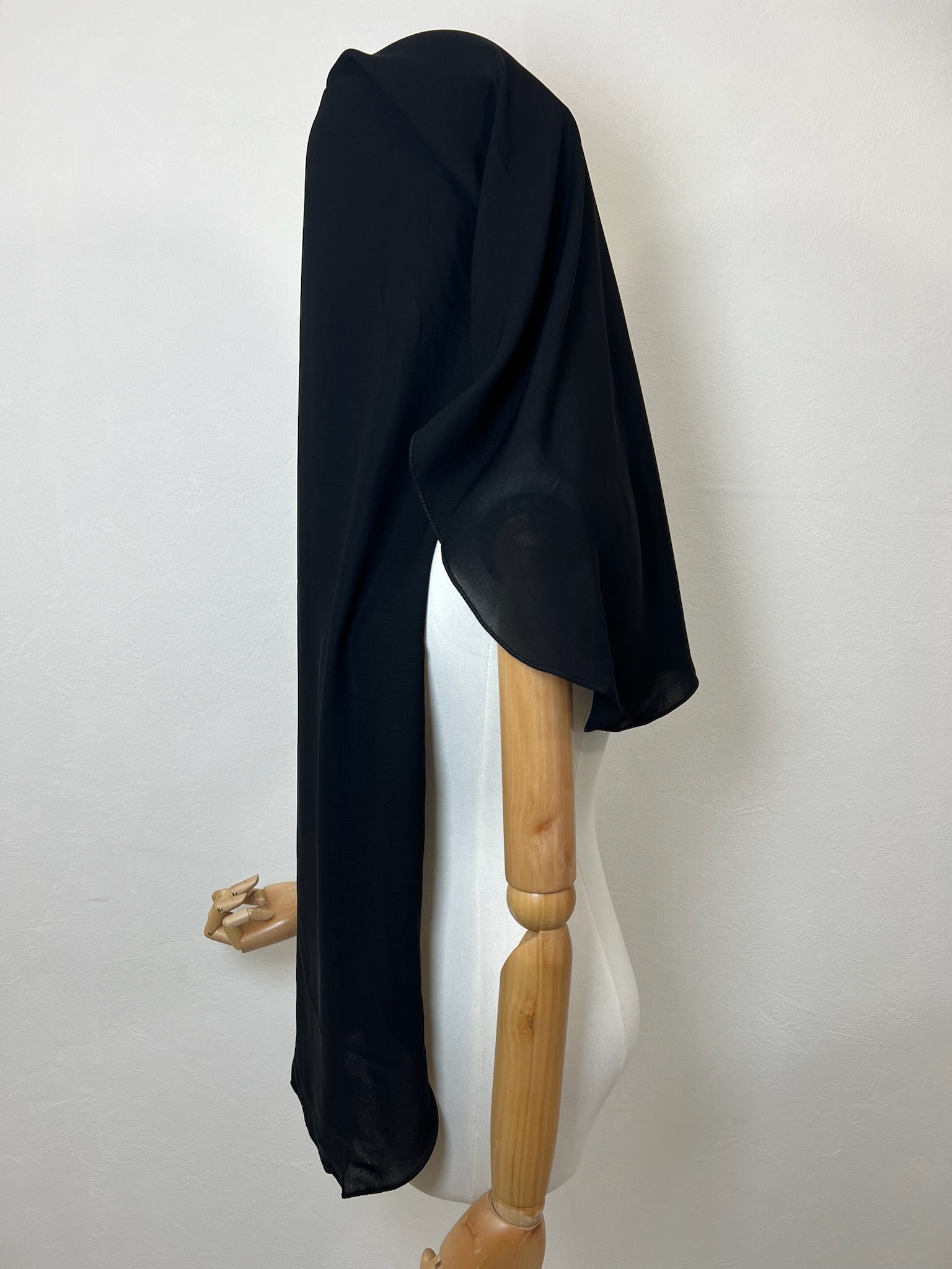 Niqab/sitar Zahra 90cm casquette sans fil  Lycra Noir