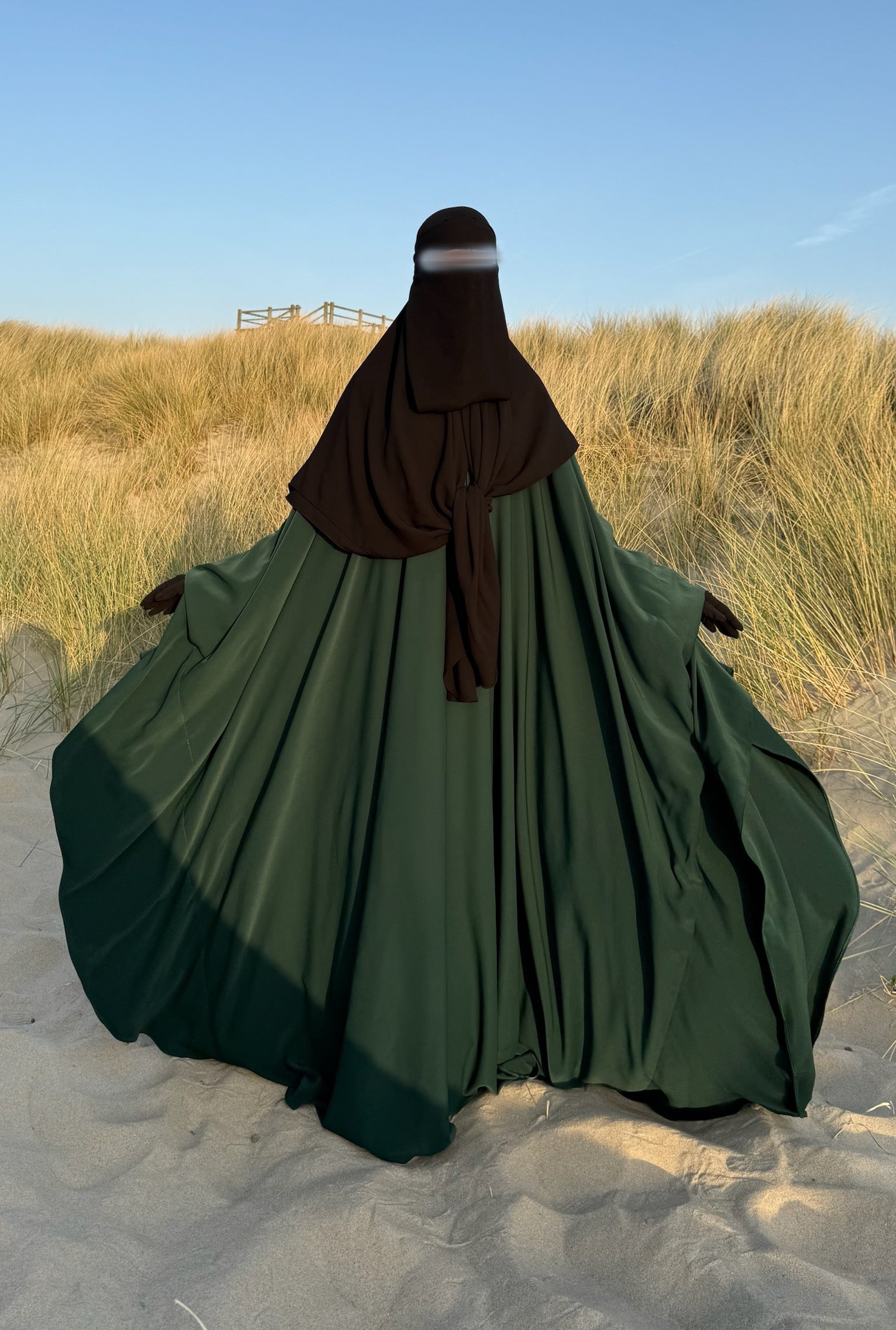Half niqab Soie de medine