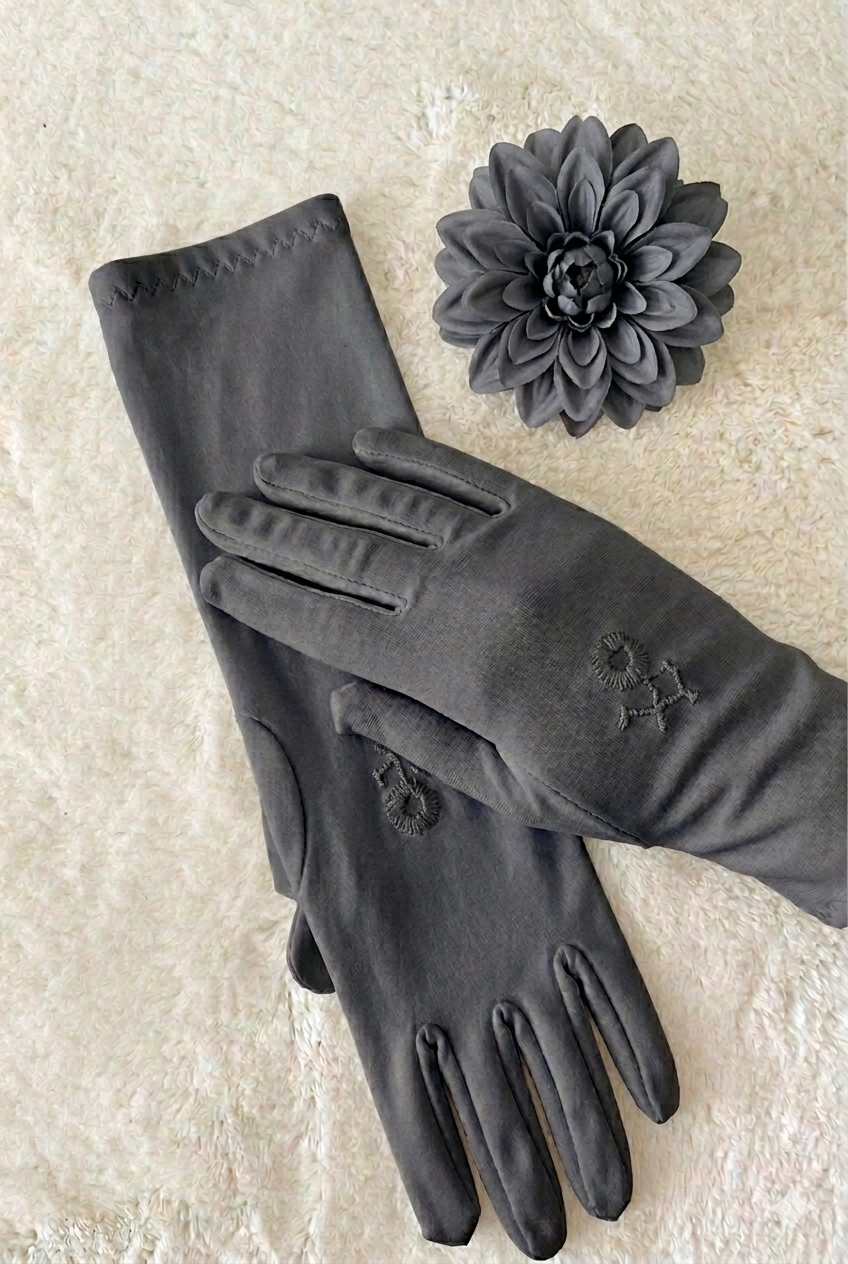 Gants fleur tactile