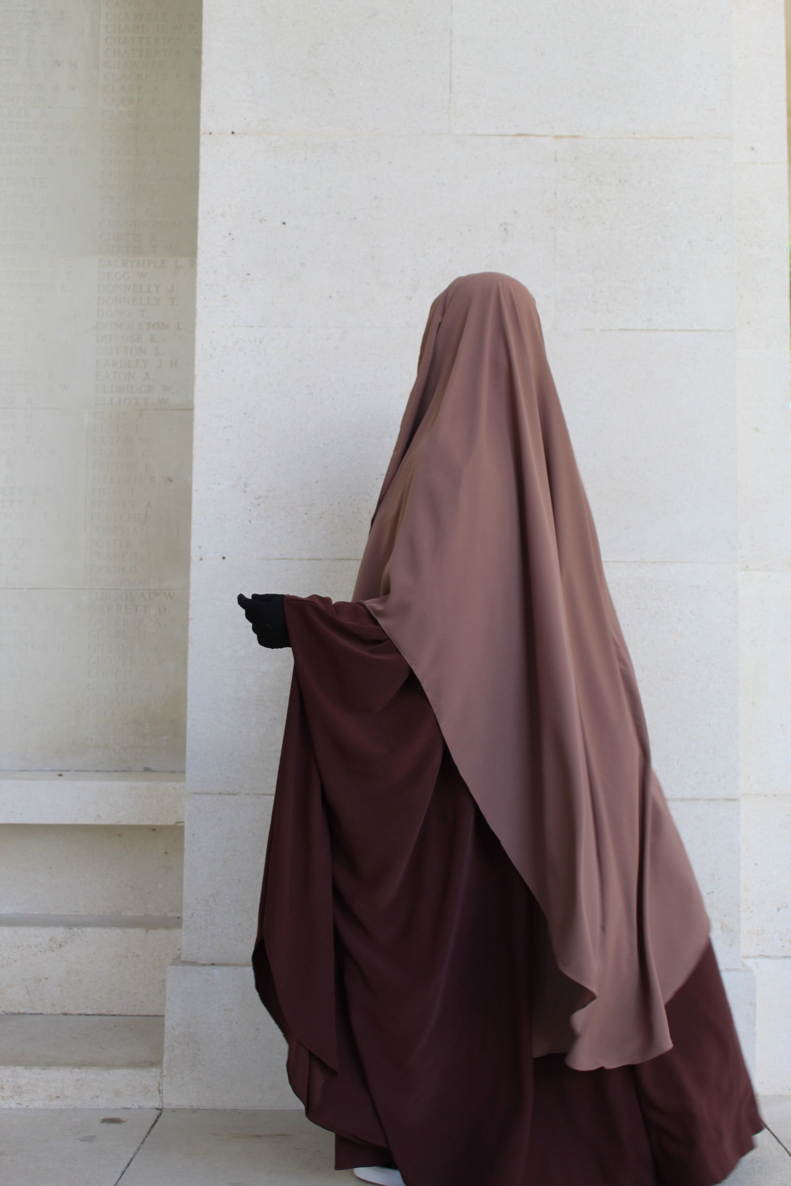 Khimar arrondi Maleeka Court (Soie de médine)