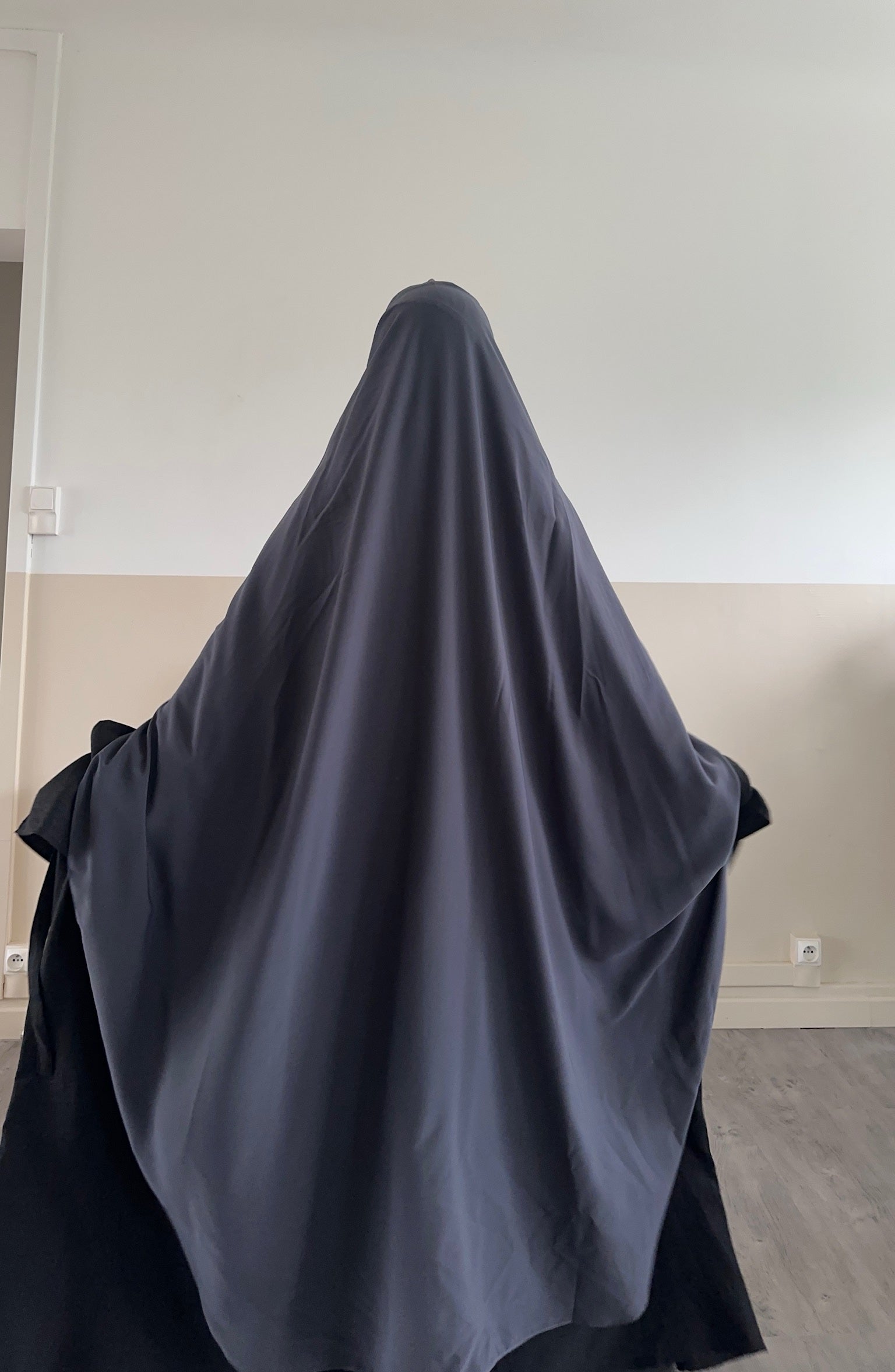Khimar arrondi Maleeka court (Whool Peach)